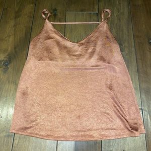 Cute copper spaghetti strap tank